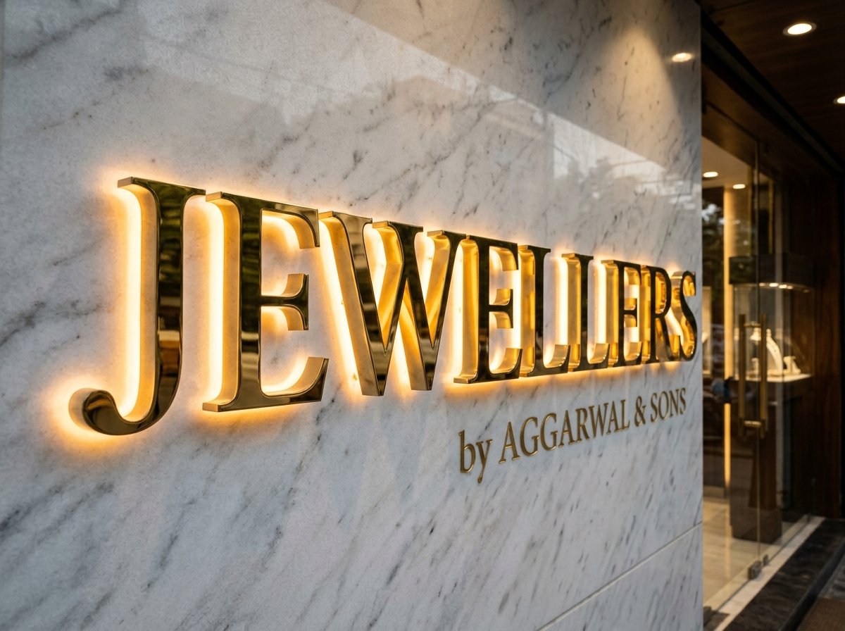 SS Gold Stainless Steel Signboard