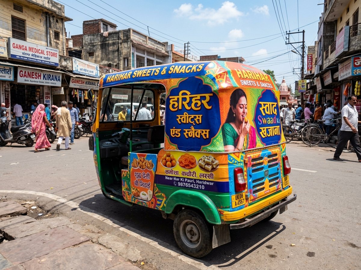 Vehicle Branding E-Rickshaw Haridwar
