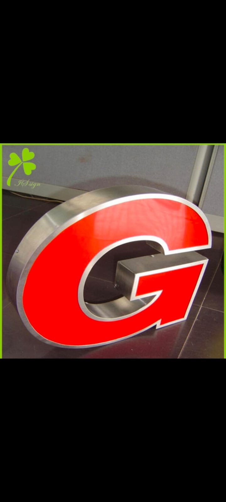 Red Acrylic & Steel 3D LED Letter 