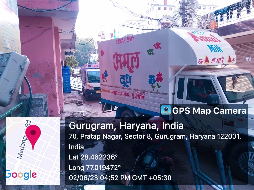 Amul Milk Delivery Bolero Pickup Wrap